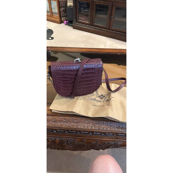 Patricia Nash | Bags | Patricia Nash Croc Embossed Burgundy  display picture 1
